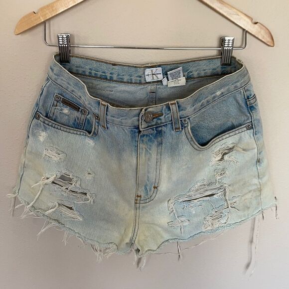 Calvin Klein Denim Shorts Size 8 - Picture 1 of 4